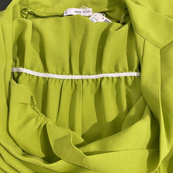 Mango NWT Jumpsuit Straight Leg Plus Size XXL Chartreuse - Picture 14 of 17